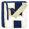 Arkwright Home Aston & Arden Pinstriped Beach Towel 35x70 Navy/Yellow BT-PINSTR-25NY - alternate 1